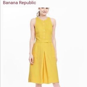 Banana Republic Button Front Crepe Pocket Dress